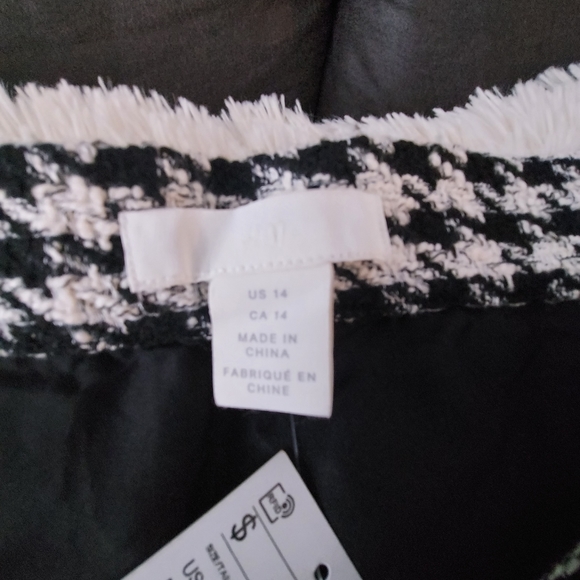 H&M houndstooth mini skirt size 14 - Picture 3 of 6
